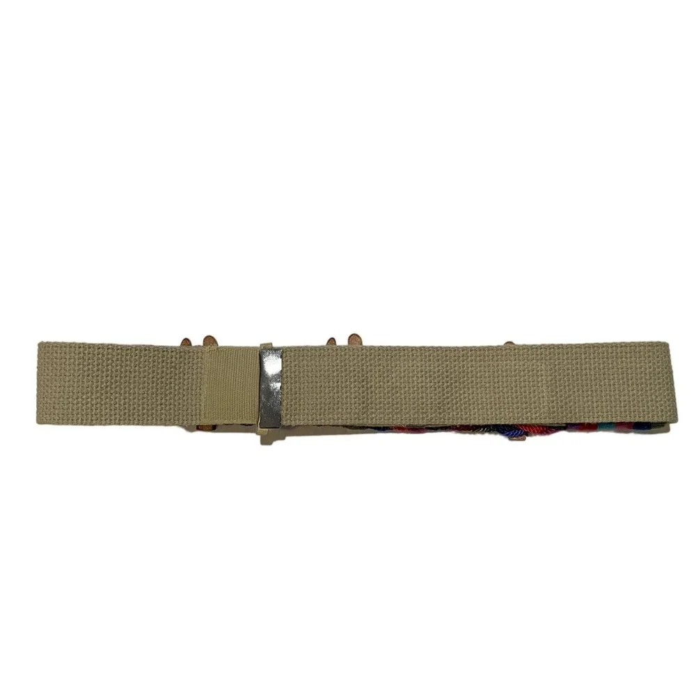 J.‎ Yves-Elliott Dallas Vintage Southwestern Cactus Woven Concho Belt Boho k1